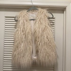 Zara Girls Shaggy Faux Fur Vest